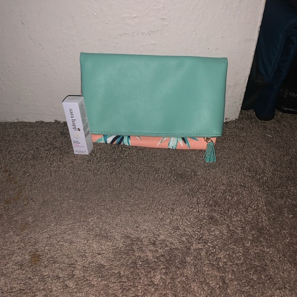 Rachel Pally Aqua and Peach Clutch - Picture 2 of 13